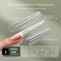 MRNAIL New sandwich nail extensions and Dual Forms. A professional nail form. W555, W557,W558,W559. Four professional types