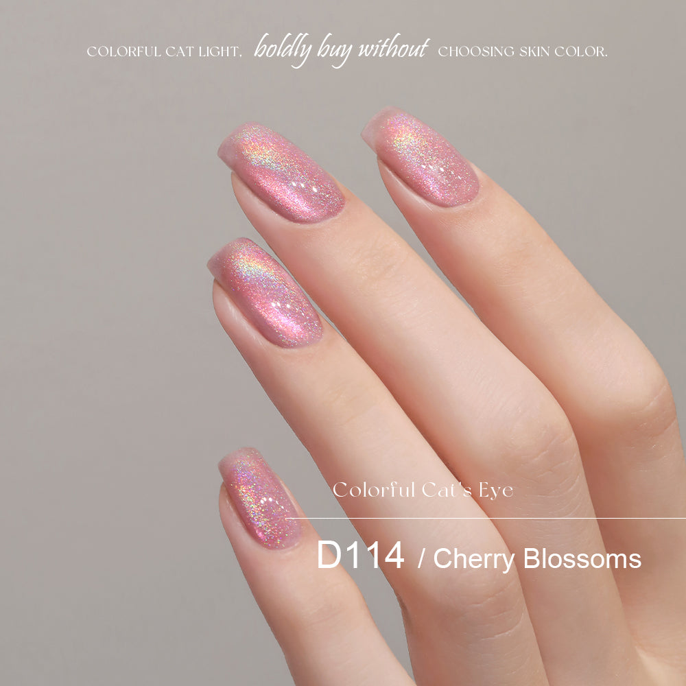 Rainbow Cat Eye-Gel Nail Polish.
