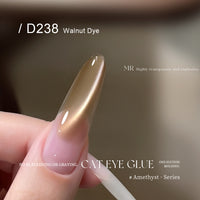 Vernis à ongles gel œil de chat violet cristal