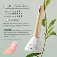 MRNAIL Top Coat & Base Coat Gel Nail Polish L001 Super sticky Base Coat Nail Gel Polish
