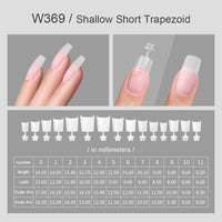 Nail Tips-Extra Short Clear Half Cover